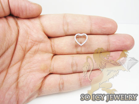 18k rose gold diamond heart pendant 0.22ct