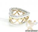 18k rose gold diamond heart pendant 0.22ct