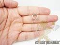 18k rose gold diamond heart pendant 0.22ct