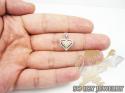 18k two tone gold mini diamond heart pendant 0.44ct