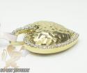14k yellow metallic gold diamond heart pendant 0.32ct