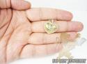 14k yellow metallic gold diamond heart pendant 0.32ct