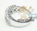 Ladies 18k white gold baguette diamond wedding band 1.87ct