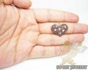 Ladies 14k white gold black & white diamond heart pendant 1.33ct