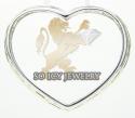 14k yellow gold round diamond heart pendant 0.67ct