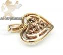 18k rose gold black diamond heart pendant 0.62ct