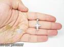 Ladies 14k white gold diamond princess invisible cross 0.75ct