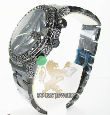 Black diamond gucci g watch black stainless steel 4.75 ct