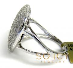 Ladies 14k white gold diamond heart ring 1.10ct