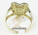 Ladies 14k yellow gold diamond heart ring 0.50ct