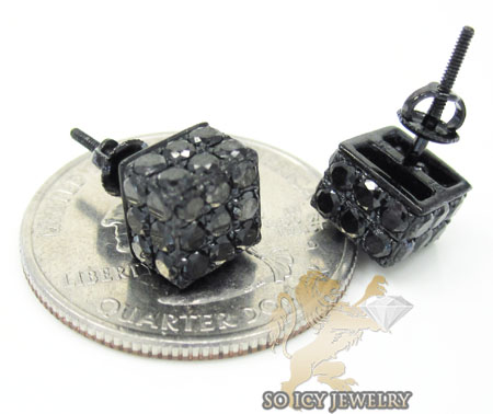 10k black gold diamond 3d black ice-cubes 3.71ct - Image 2