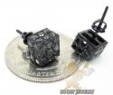 10k black gold diamond 3d black ice-cubes 3.71ct 