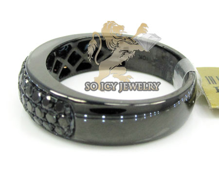10k black gold black diamond pave fashion ring 1.25ct - Image 2