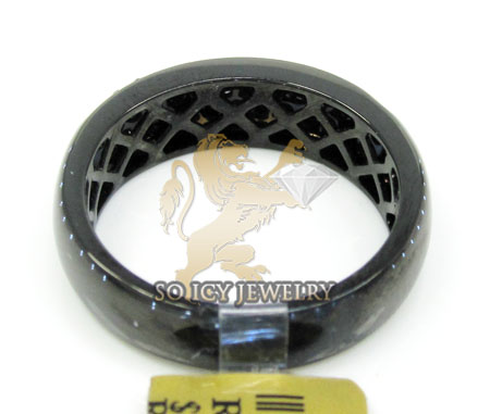 10k black gold black diamond pave fashion ring 1.25ct - Image 3
