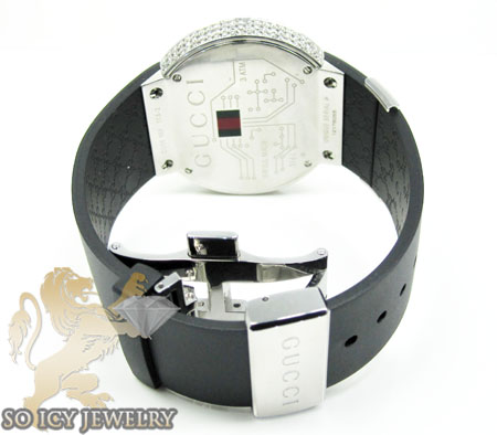 Mens diamond full case igucci digital watch 5.00ct