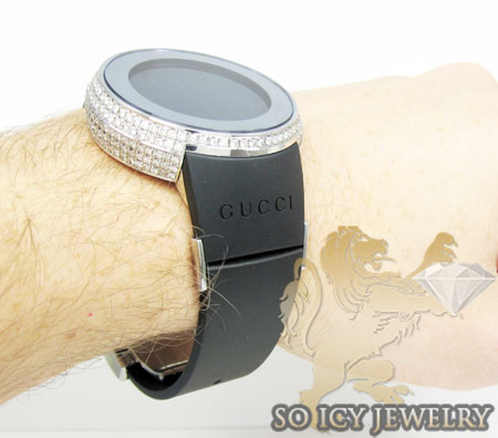 Mens diamond full case igucci digital watch 5.00ct