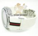 Mens diamond white igucci digital watch 6.50ct