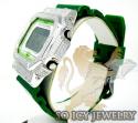 Mens cz g-lide green g-shock watch 4.00ct