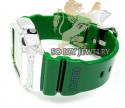 Mens cz g-lide green g-shock watch 4.00ct