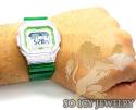 Mens cz g-lide green g-shock watch 4.00ct