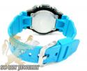 Mens cz g-lide aqua blue g-shock watch 4.00ct