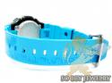 Mens cz g-lide aqua blue g-shock watch 4.00ct