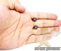 14k black gold black diamond studs 6.00ct
