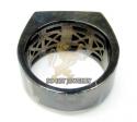 Mens 14k black gold black diamond pinky ring 7.00ct