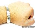 Two tone stainless steel box link bracelet