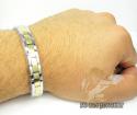 Two tone stainless steel multi-link design bracelet