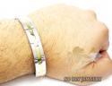 Two tone stainless steel multi-link design bracelet