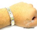 Two tone stainless steel box link bracelet 