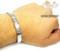 White stainless steel fashion bracelet
