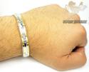 Two tone stainless steel fashion bracelet