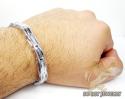 White stainless steel cz fashion bracelet