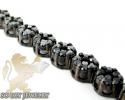 Ladies 14k black gold black diamond flower bracelet 8.00ct