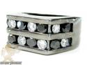 14k black gold white & black diamond 2 row fashion mens ring 3.50ct