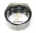 14k black gold white & black diamond 2 row fashion mens ring 3.50ct