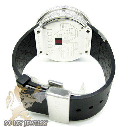 Mens diamond igucci digital full case big bezel watch 12.50ct