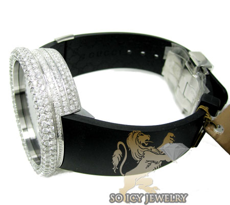 Mens diamond igucci digital full case big bezel watch 12.50ct