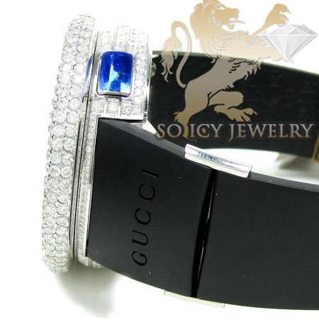 Mens diamond igucci digital full case big bezel watch 12.50ct