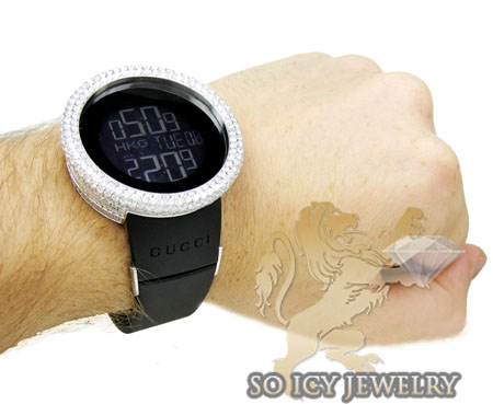 Mens diamond igucci digital full case big bezel watch 12.50ct - Image 9