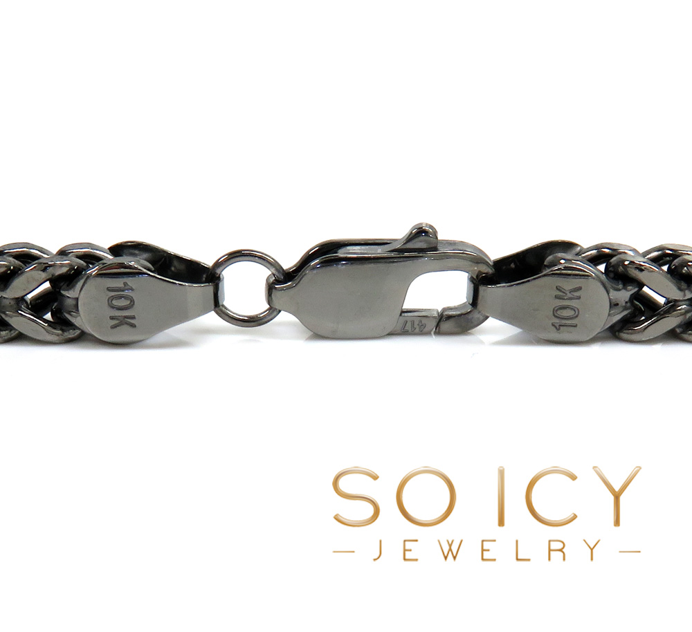 10k black gold franco link chain 30 inch 4.7mm - Image 3