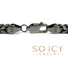 10k black gold franco link chain 30 inch 4.7mm