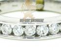 Unisex 14k white gold round diamond wedding band 0.50ct