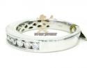Unisex 14k white gold round diamond wedding band 0.50ct