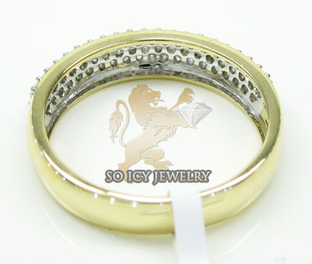 Mens 14k yellow gold round diamond wedding band 1.00ct