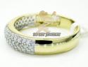 Mens 14k yellow gold round diamond wedding band 1.00ct