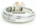 Mens 14k white gold round diamond wedding band 1.10ct