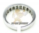 Mens 14k white gold round diamond wedding band 1.10ct